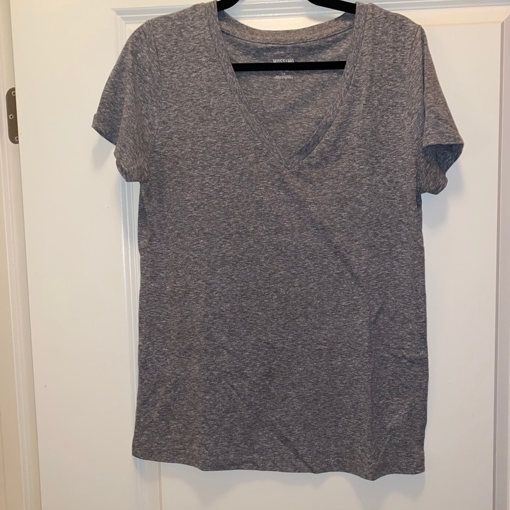 Gray V-Neck T-Shitt